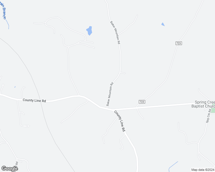 map of restaurants, bars, coffee shops, grocery stores, and more near 199 Baker Mountain Road in Cullen