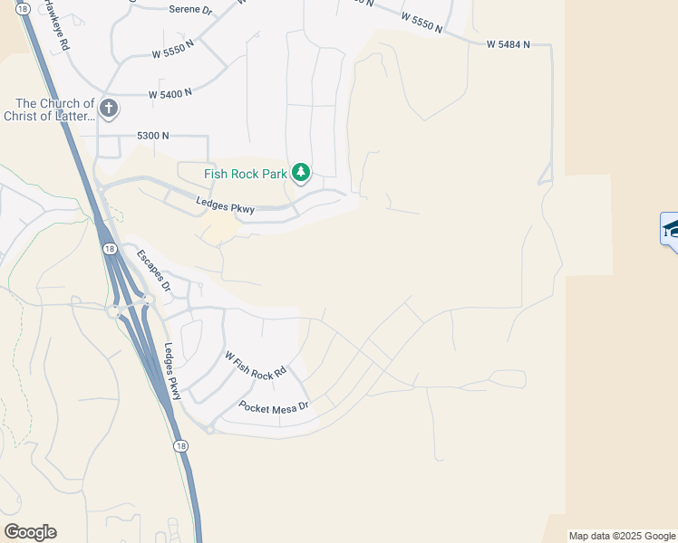map of restaurants, bars, coffee shops, grocery stores, and more near Yellow Knolls Drive in St. George