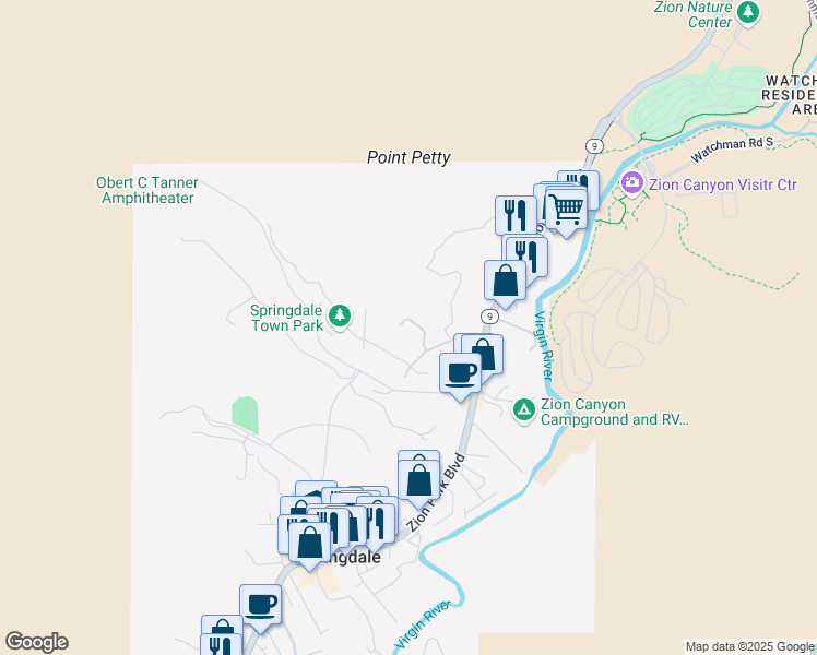 map of restaurants, bars, coffee shops, grocery stores, and more near 88 Stone Mountain Road in Springdale