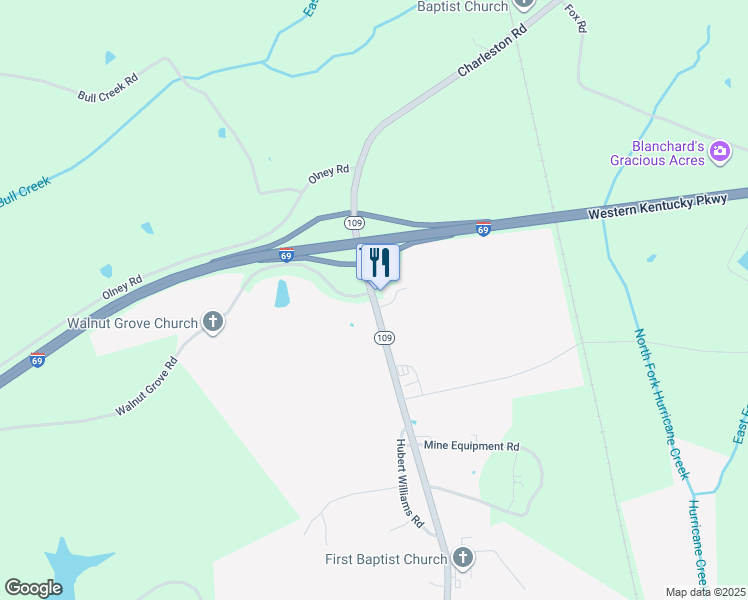 map of restaurants, bars, coffee shops, grocery stores, and more near 3898 Charleston Road in Dawson Springs