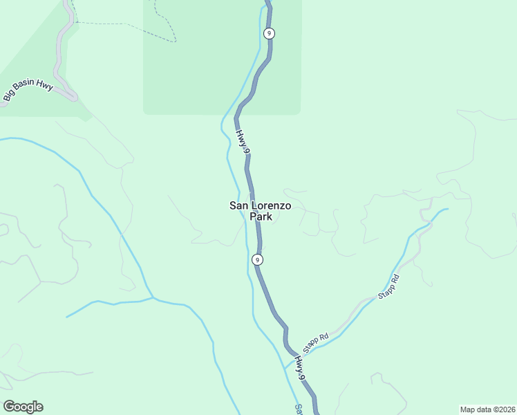 map of restaurants, bars, coffee shops, grocery stores, and more near 115 Sylvan Avenue in Boulder Creek