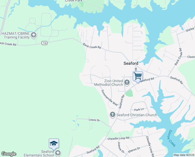 map of restaurants, bars, coffee shops, grocery stores, and more near 220 Sommerville Way in Seaford