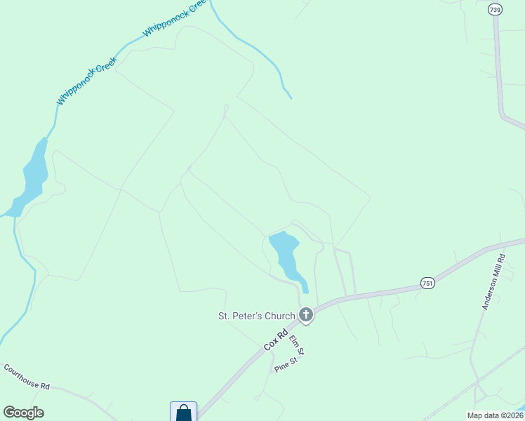 map of restaurants, bars, coffee shops, grocery stores, and more near 15802 Cox Road in Church Road