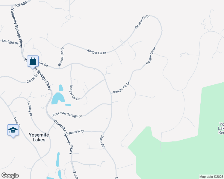 map of restaurants, bars, coffee shops, grocery stores, and more near 30789 Revis Road in Coarsegold