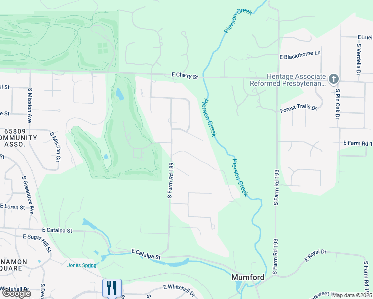 map of restaurants, bars, coffee shops, grocery stores, and more near 4239 East Valley Road in Springfield