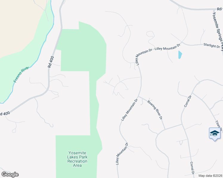 map of restaurants, bars, coffee shops, grocery stores, and more near 41443 Roaring River Court in Coarsegold