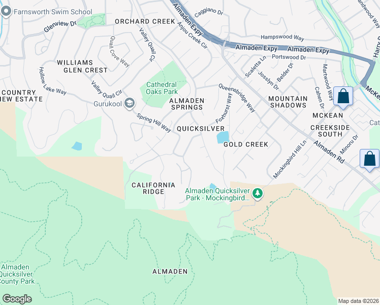 map of restaurants, bars, coffee shops, grocery stores, and more near 1182 Copper Peak Lane in San Jose