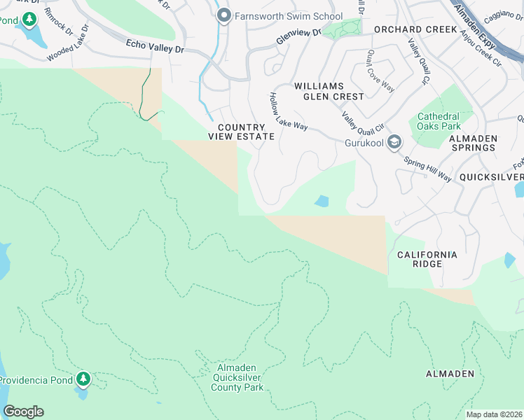 map of restaurants, bars, coffee shops, grocery stores, and more near 7239 Glenview Drive in San Jose