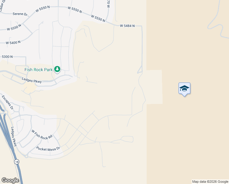 map of restaurants, bars, coffee shops, grocery stores, and more near Unnamed Road in St. George