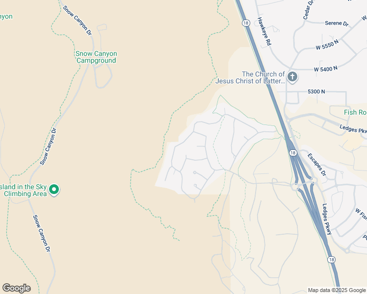 map of restaurants, bars, coffee shops, grocery stores, and more near 5078 North Long Sky Circle in St. George