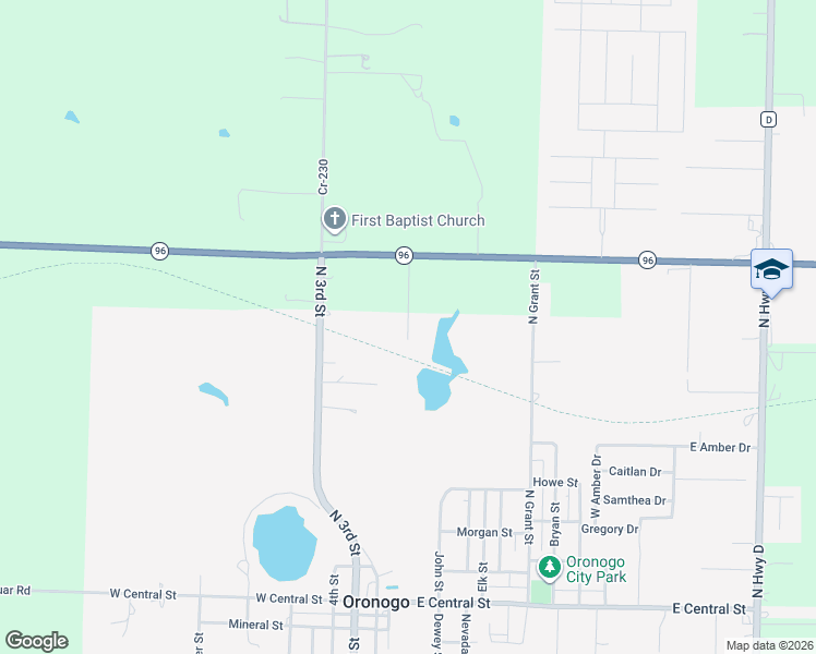 map of restaurants, bars, coffee shops, grocery stores, and more near 855 County Lane 228 in Oronogo