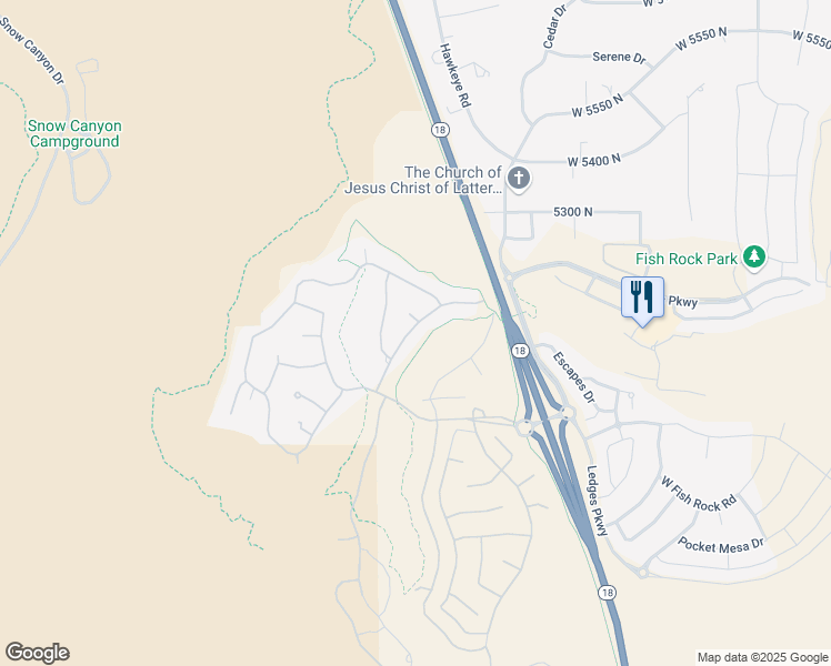 map of restaurants, bars, coffee shops, grocery stores, and more near 2039 Rising Sun Drive in St. George