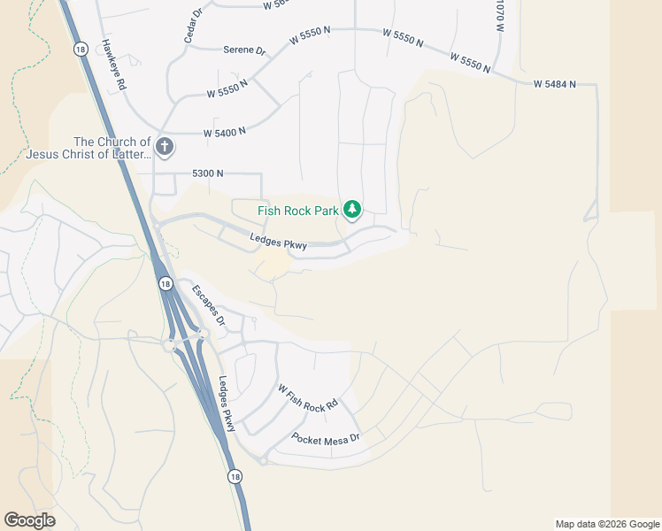 map of restaurants, bars, coffee shops, grocery stores, and more near 1479 Shinnecock Drive in St. George