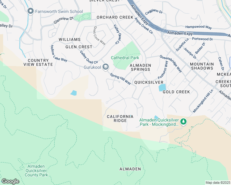 map of restaurants, bars, coffee shops, grocery stores, and more near 1288 Chilanian Lane in San Jose