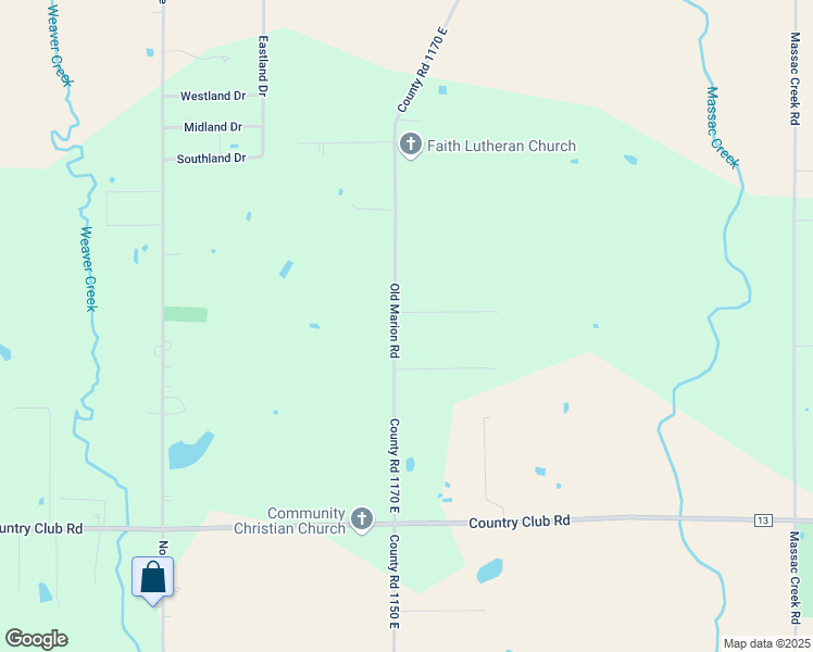 map of restaurants, bars, coffee shops, grocery stores, and more near 3418-3460 Co Road 1170 East in Metropolis