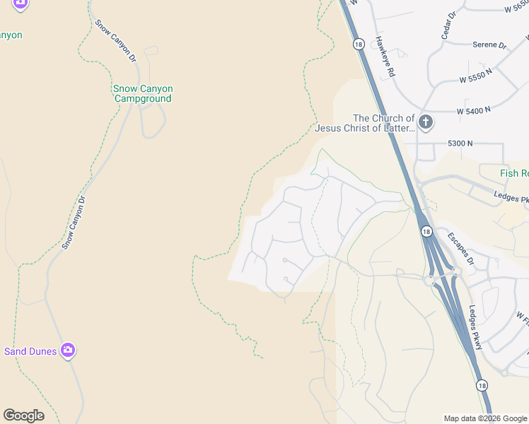 map of restaurants, bars, coffee shops, grocery stores, and more near Long Sky Drive in St. George