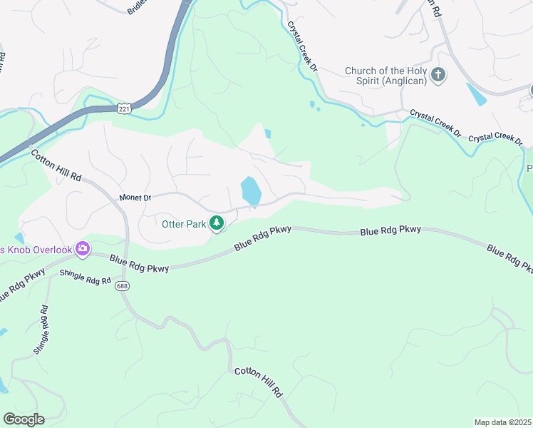 map of restaurants, bars, coffee shops, grocery stores, and more near 6421 Monet Drive in Roanoke