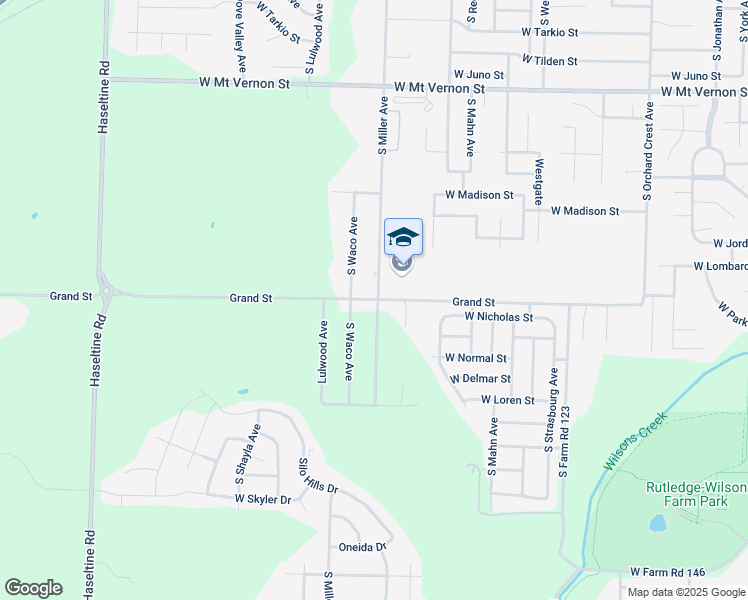 map of restaurants, bars, coffee shops, grocery stores, and more near 4595 West Farm Road 140 in Springfield