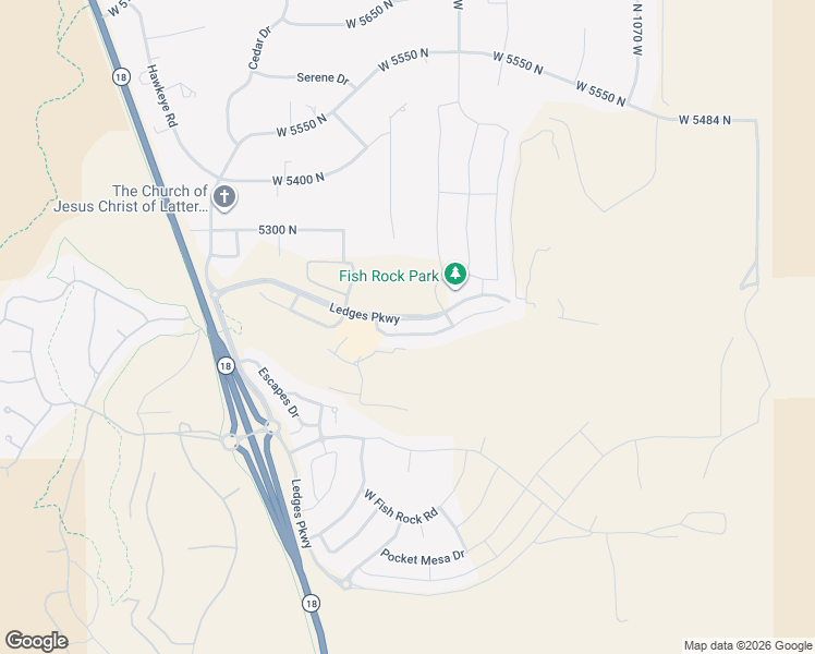 map of restaurants, bars, coffee shops, grocery stores, and more near 1480 West Shinnecock Circle in St. George