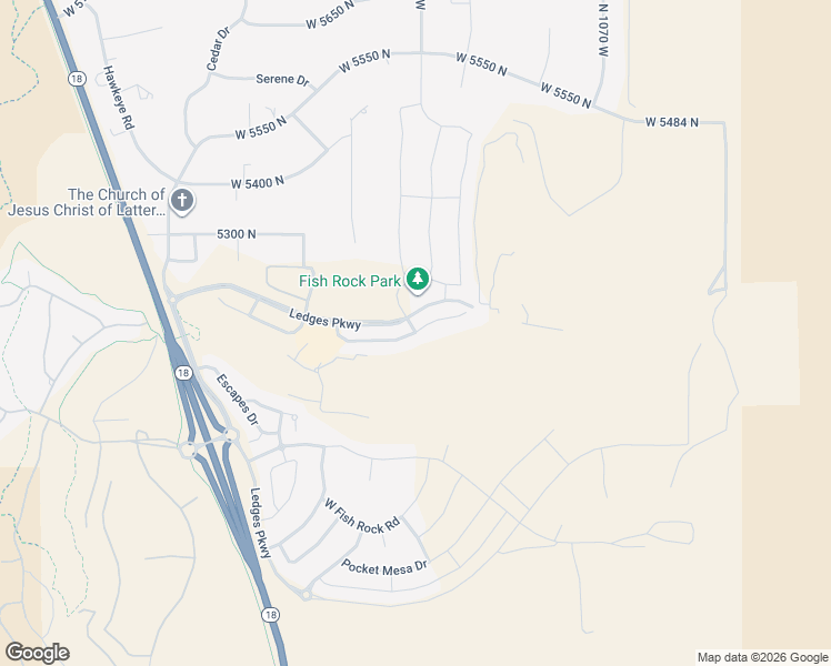 map of restaurants, bars, coffee shops, grocery stores, and more near 1515 West Shinnecock Circle in St. George