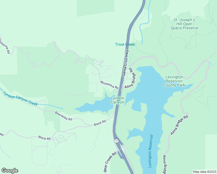 map of restaurants, bars, coffee shops, grocery stores, and more near 18300 Montevina Road in Los Gatos