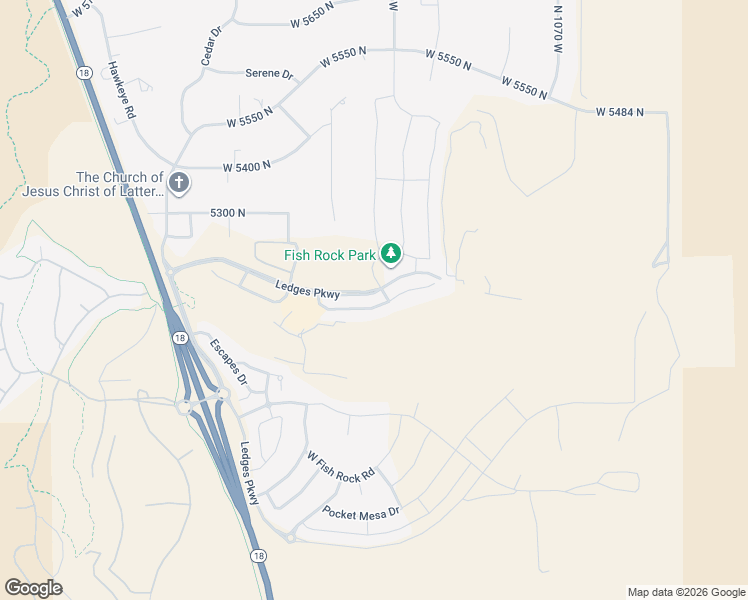 map of restaurants, bars, coffee shops, grocery stores, and more near 1434 Shinnecock Drive in St. George