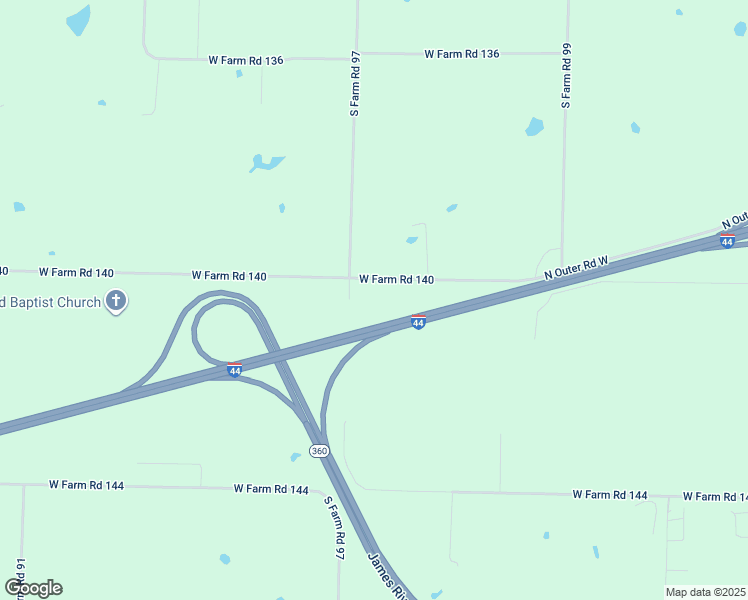 map of restaurants, bars, coffee shops, grocery stores, and more near 7492 West Farm Road 140 in Springfield