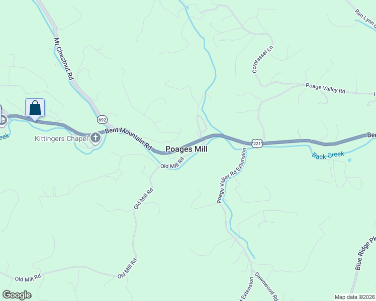 map of restaurants, bars, coffee shops, grocery stores, and more near in Poages Mill