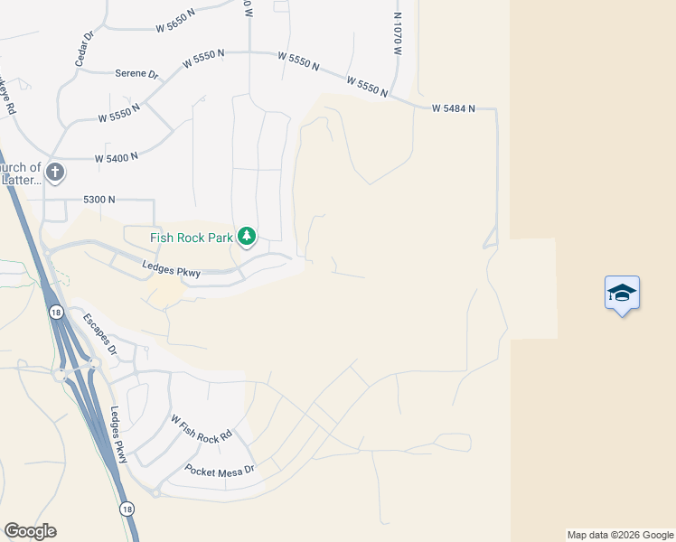 map of restaurants, bars, coffee shops, grocery stores, and more near West Doonbeg Drive in St. George