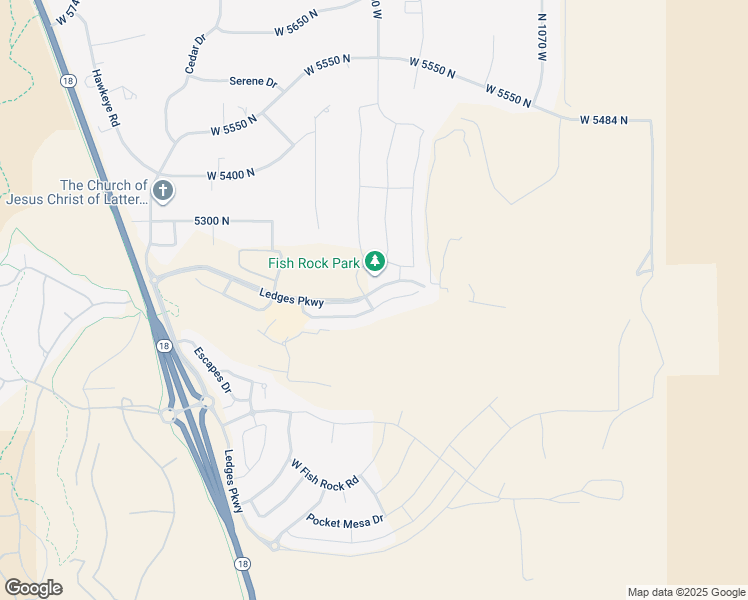 map of restaurants, bars, coffee shops, grocery stores, and more near 1434 West Shinnecock Circle in St. George