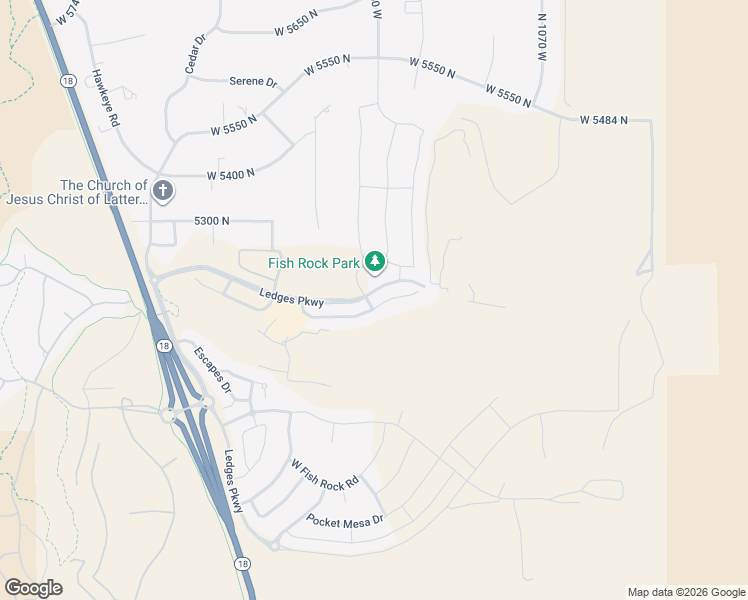 map of restaurants, bars, coffee shops, grocery stores, and more near 1434 West Shinnecock Circle in St. George