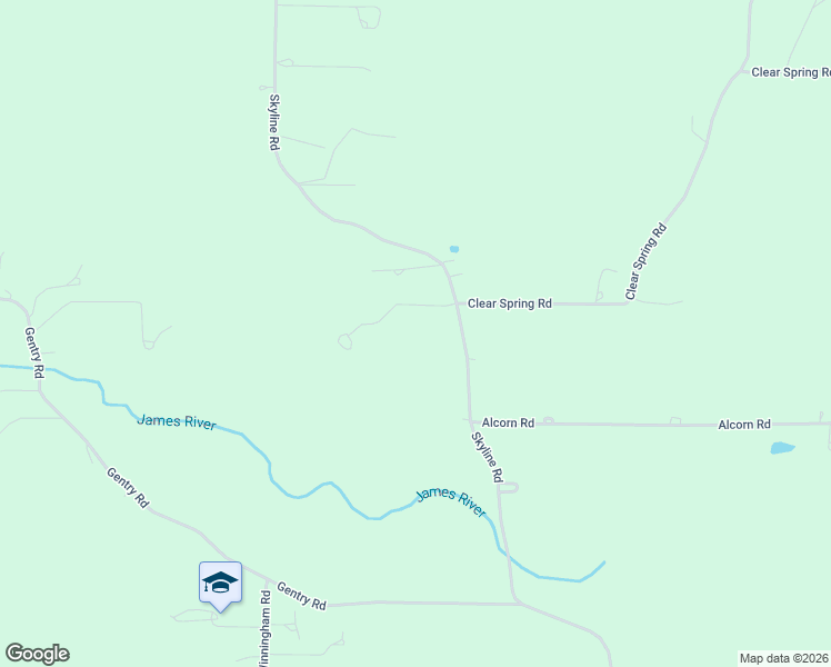 map of restaurants, bars, coffee shops, grocery stores, and more near Skyline Road in Seymour