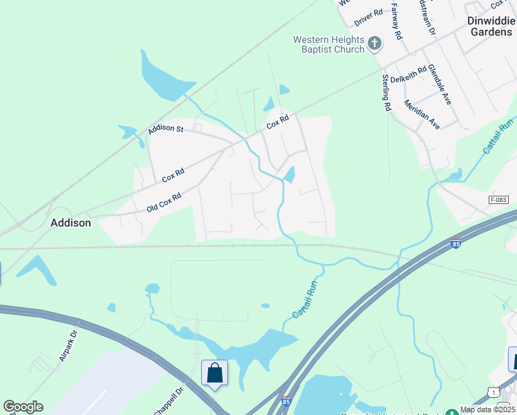 map of restaurants, bars, coffee shops, grocery stores, and more near 5309 Jons Way in Petersburg