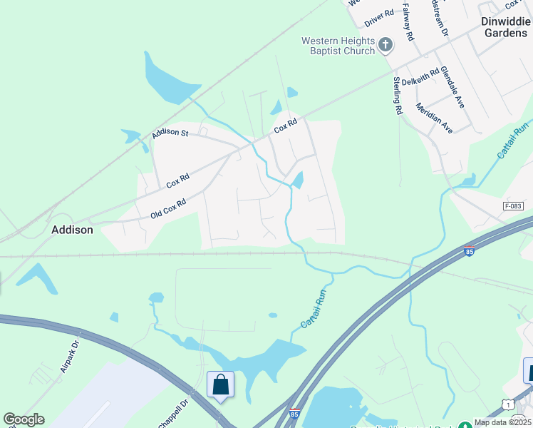 map of restaurants, bars, coffee shops, grocery stores, and more near 5309 Jons Way in Petersburg