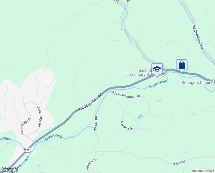 map of restaurants, bars, coffee shops, grocery stores, and more near 7019 Crown Road in Roanoke