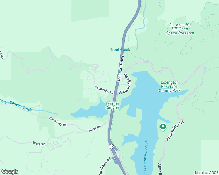 map of restaurants, bars, coffee shops, grocery stores, and more near 18265 Montevina Road in Los Gatos