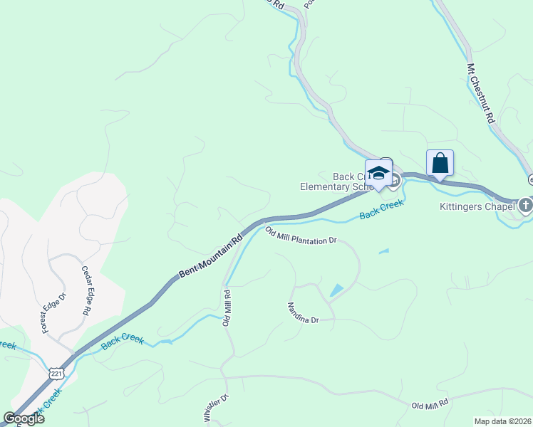 map of restaurants, bars, coffee shops, grocery stores, and more near 7019 Crown Road in Roanoke