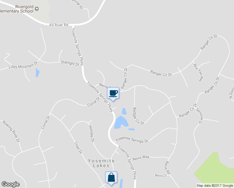 map of restaurants, bars, coffee shops, grocery stores, and more near 31160 Revis Road in Coarsegold