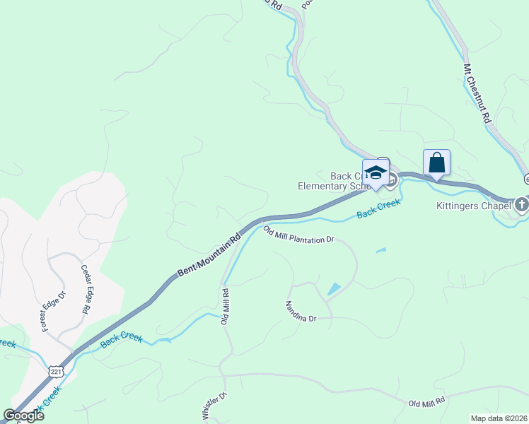 map of restaurants, bars, coffee shops, grocery stores, and more near 7019 Crown Road in Roanoke