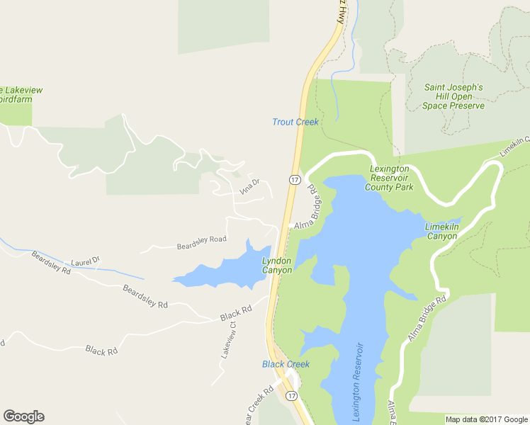 map of restaurants, bars, coffee shops, grocery stores, and more near 18265 Montevina Road in Los Gatos