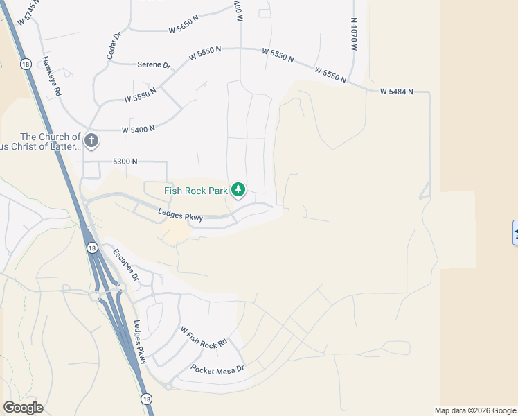 map of restaurants, bars, coffee shops, grocery stores, and more near 1344 Shinnecock Drive in St. George