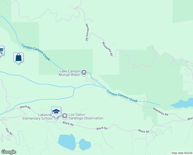 map of restaurants, bars, coffee shops, grocery stores, and more near 19428 Beardsley Road in Los Gatos
