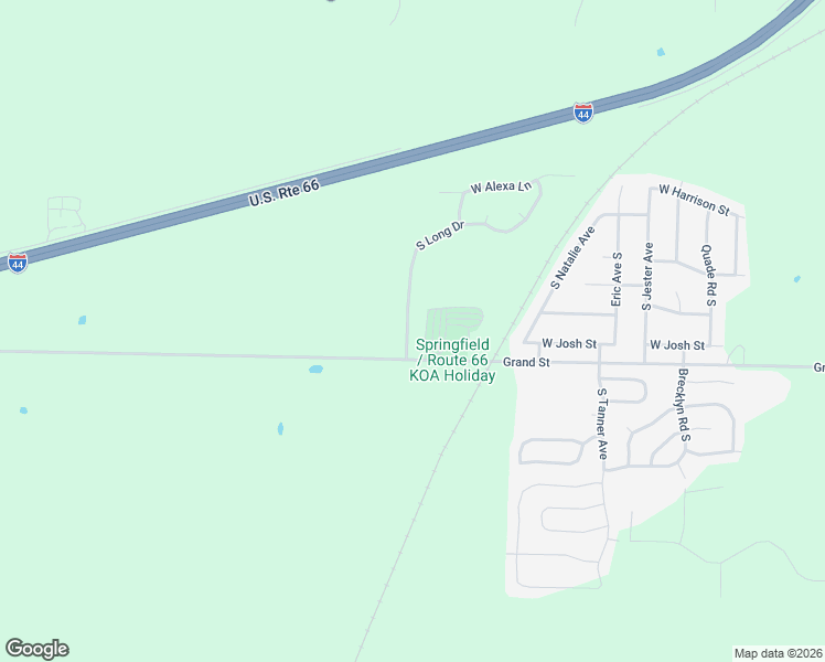 map of restaurants, bars, coffee shops, grocery stores, and more near 5803-5899 West Farm Road 140 in Springfield