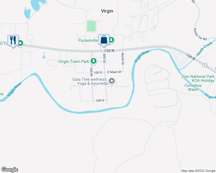 map of restaurants, bars, coffee shops, grocery stores, and more near 15 Jepson Avenue in Virgin