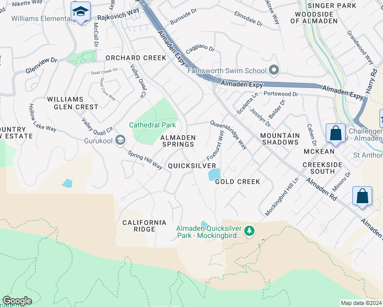 map of restaurants, bars, coffee shops, grocery stores, and more near 1100 Carnforth Court in San Jose