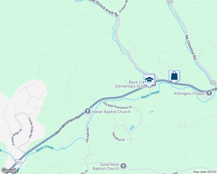 map of restaurants, bars, coffee shops, grocery stores, and more near 7049 Crown Road in Roanoke