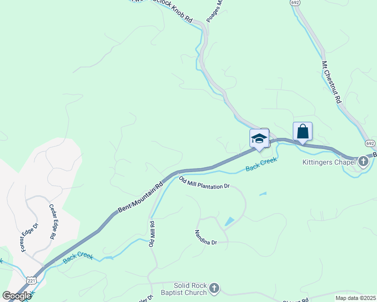 map of restaurants, bars, coffee shops, grocery stores, and more near 7049 Crown Road in Roanoke