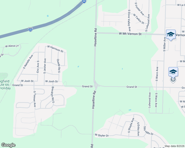 map of restaurants, bars, coffee shops, grocery stores, and more near 876 South Farm Road 115 in Springfield