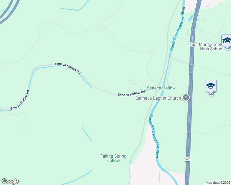 map of restaurants, bars, coffee shops, grocery stores, and more near 4312 Seneca Hollow Road in Elliston