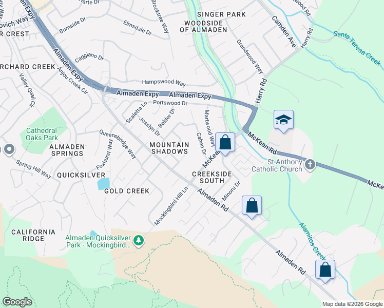 map of restaurants, bars, coffee shops, grocery stores, and more near 1064 Micro Court in San Jose
